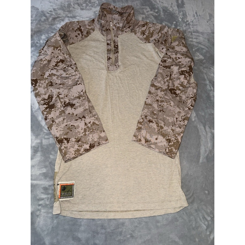 USMC FROG Flame Resistant Combat Shirt Uniform Desert Marpat M-L Defender M